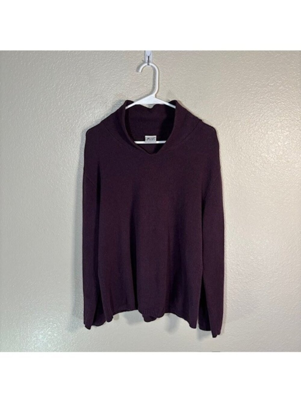 CP Shades Sweater Womens Large Cotton Cashmere Purple High Neck
